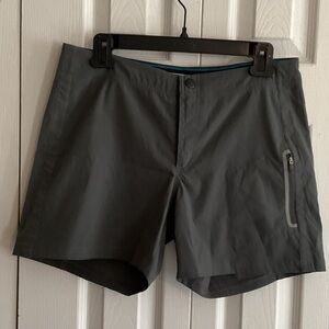 Columbia Womens Gray Omni-Shield Athletic Shorts with Zip Pocket